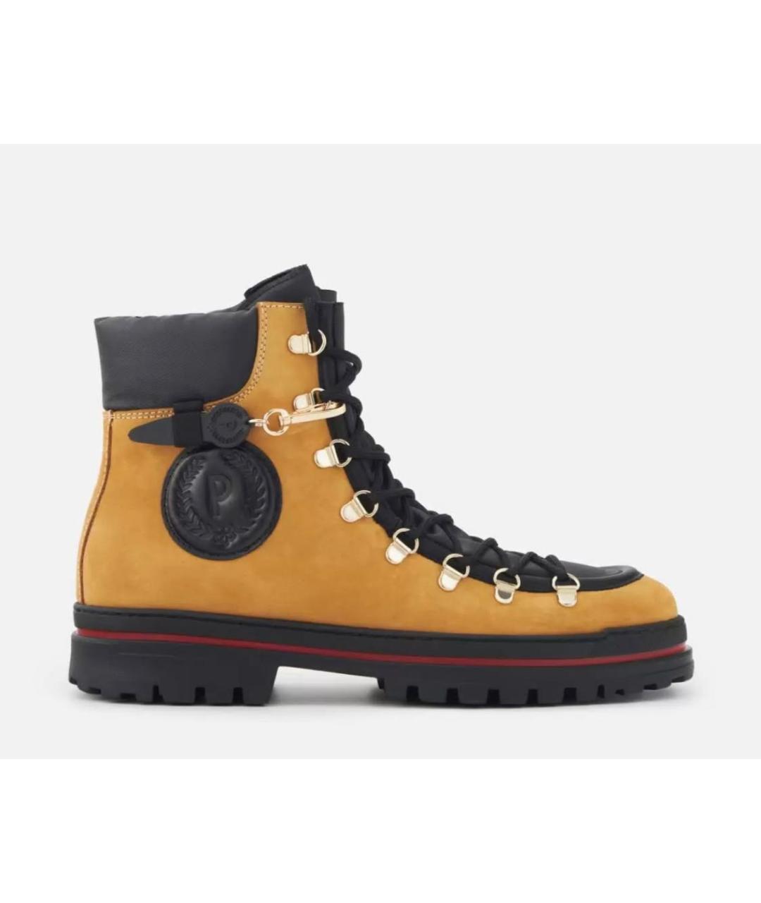 POLLINI Горчичные замшевые ботинки, фото 9