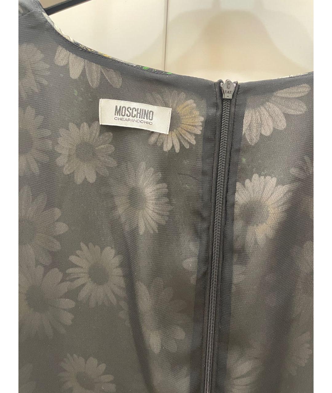 MOSCHINO Мульти полиэстеровое коктейльное платье, фото 3