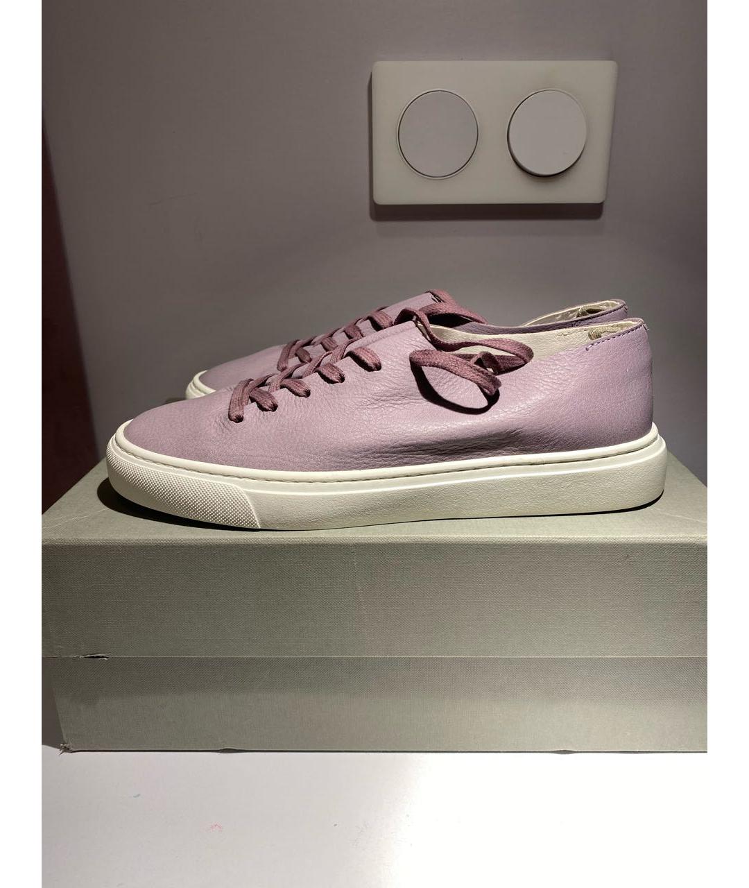 OFFICINE CREATIVE Фиолетовые кожаные кеды, фото 9