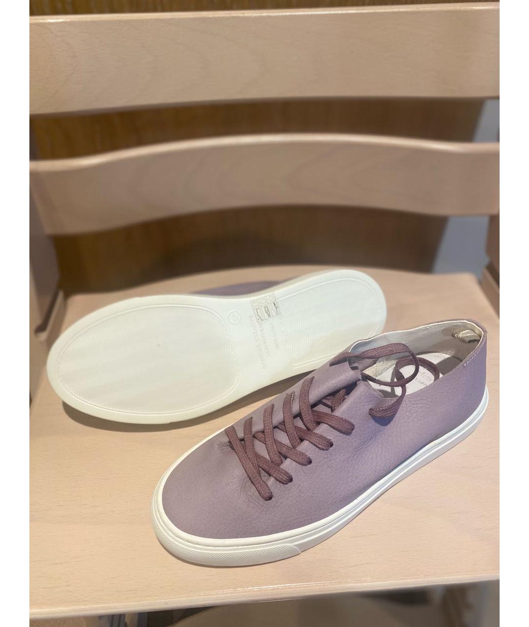 OFFICINE CREATIVE Фиолетовые кожаные кеды, фото 5