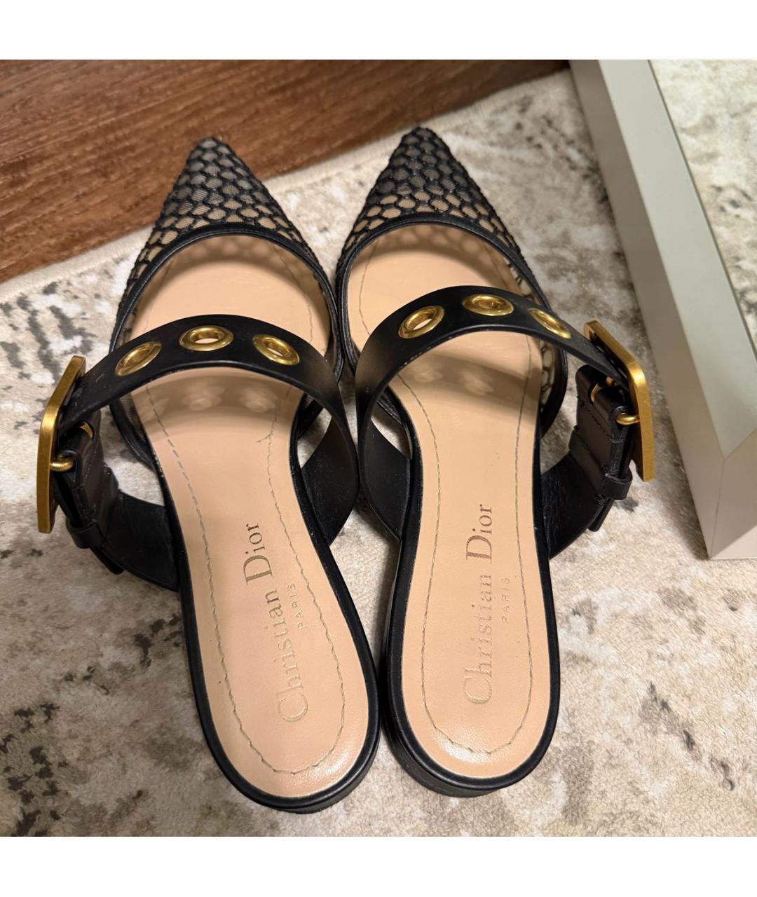 CHRISTIAN DIOR Черные мюли, фото 4