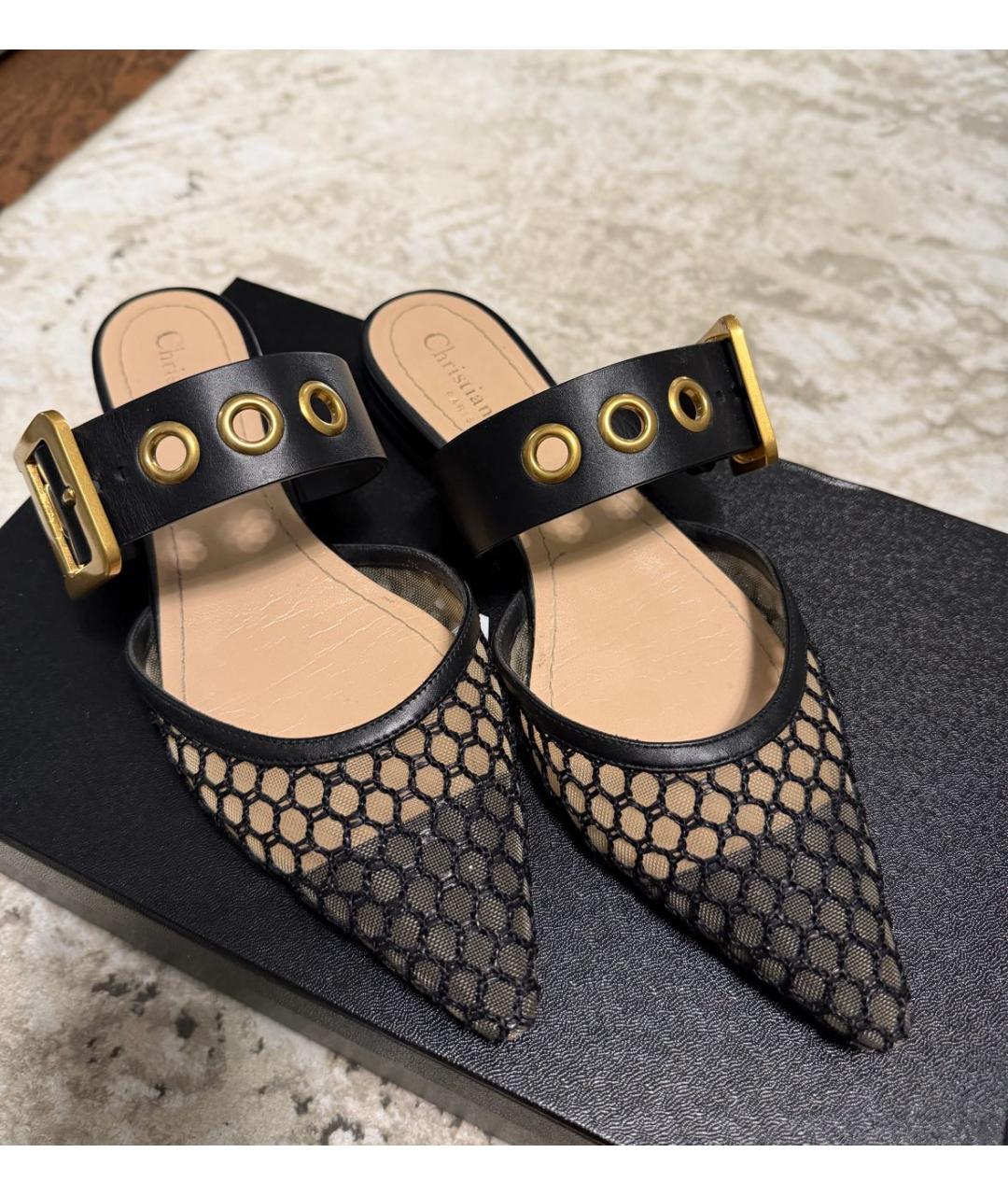 CHRISTIAN DIOR Черные мюли, фото 2