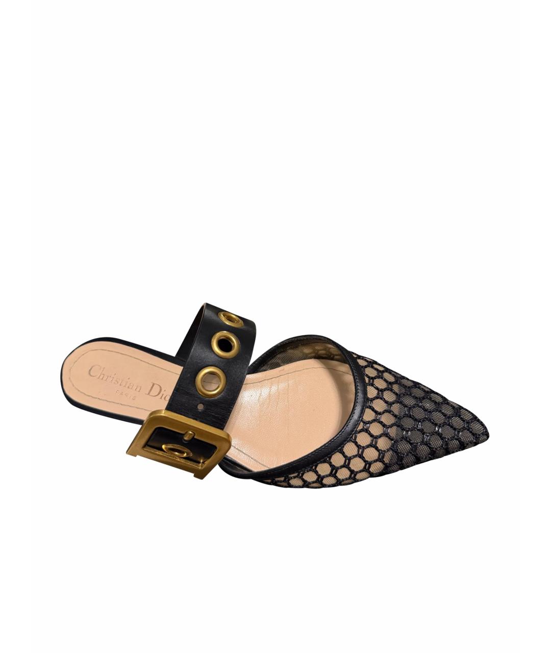 CHRISTIAN DIOR Черные мюли, фото 1