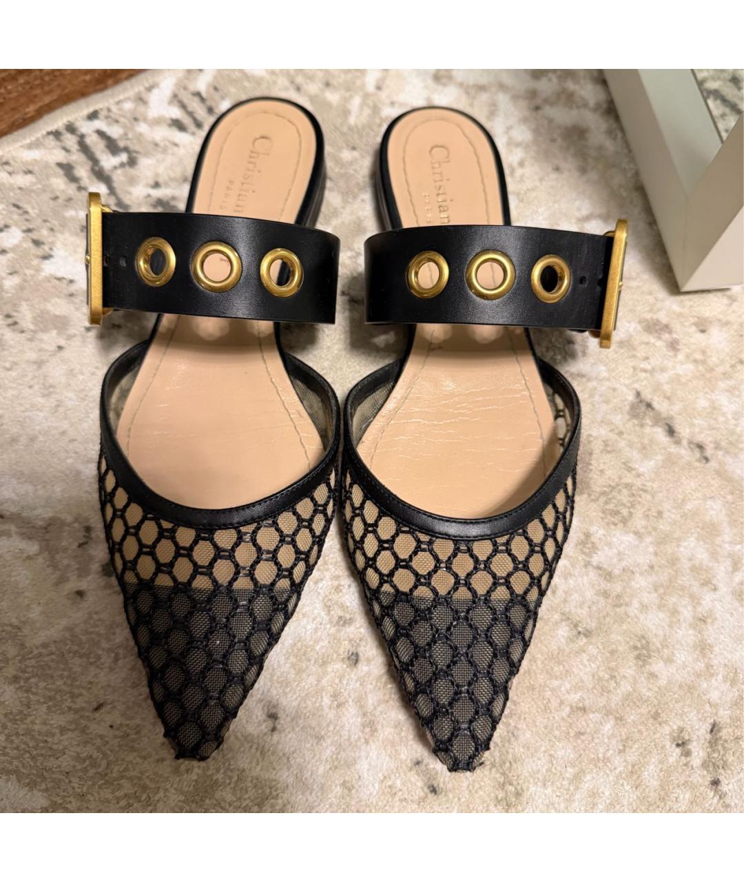 CHRISTIAN DIOR Черные мюли, фото 3