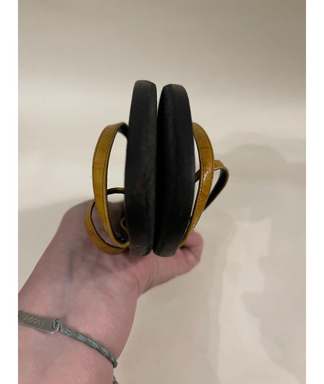 BALLY Коричневые шлепанцы из экзотической кожи, фото 8