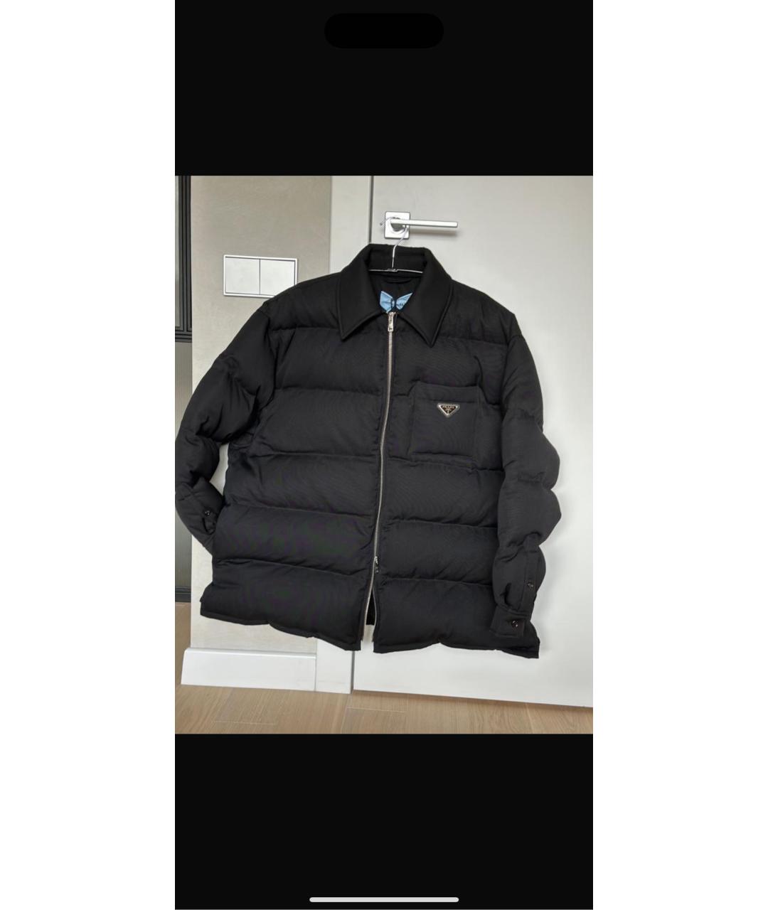 PRADA Черный шерстяной пуховик, фото 5