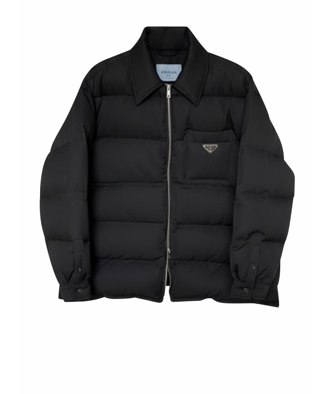 PRADA Черный шерстяной пуховик, фото 1