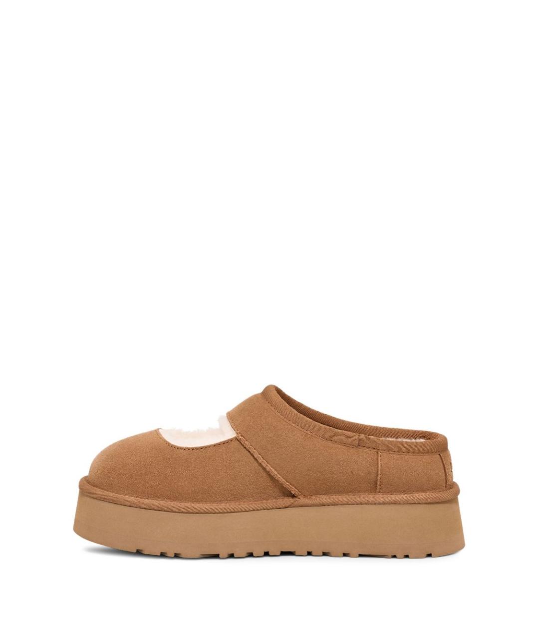 UGG AUSTRALIA Бежевые кожаные балетки, фото 6