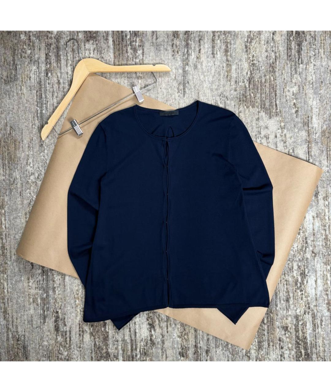 JIL SANDER Темно-синий шерстяной кардиган, фото 2