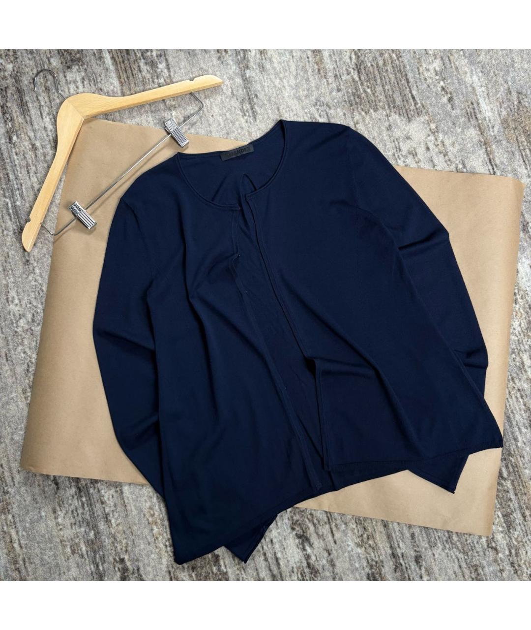 JIL SANDER Темно-синий шерстяной кардиган, фото 8