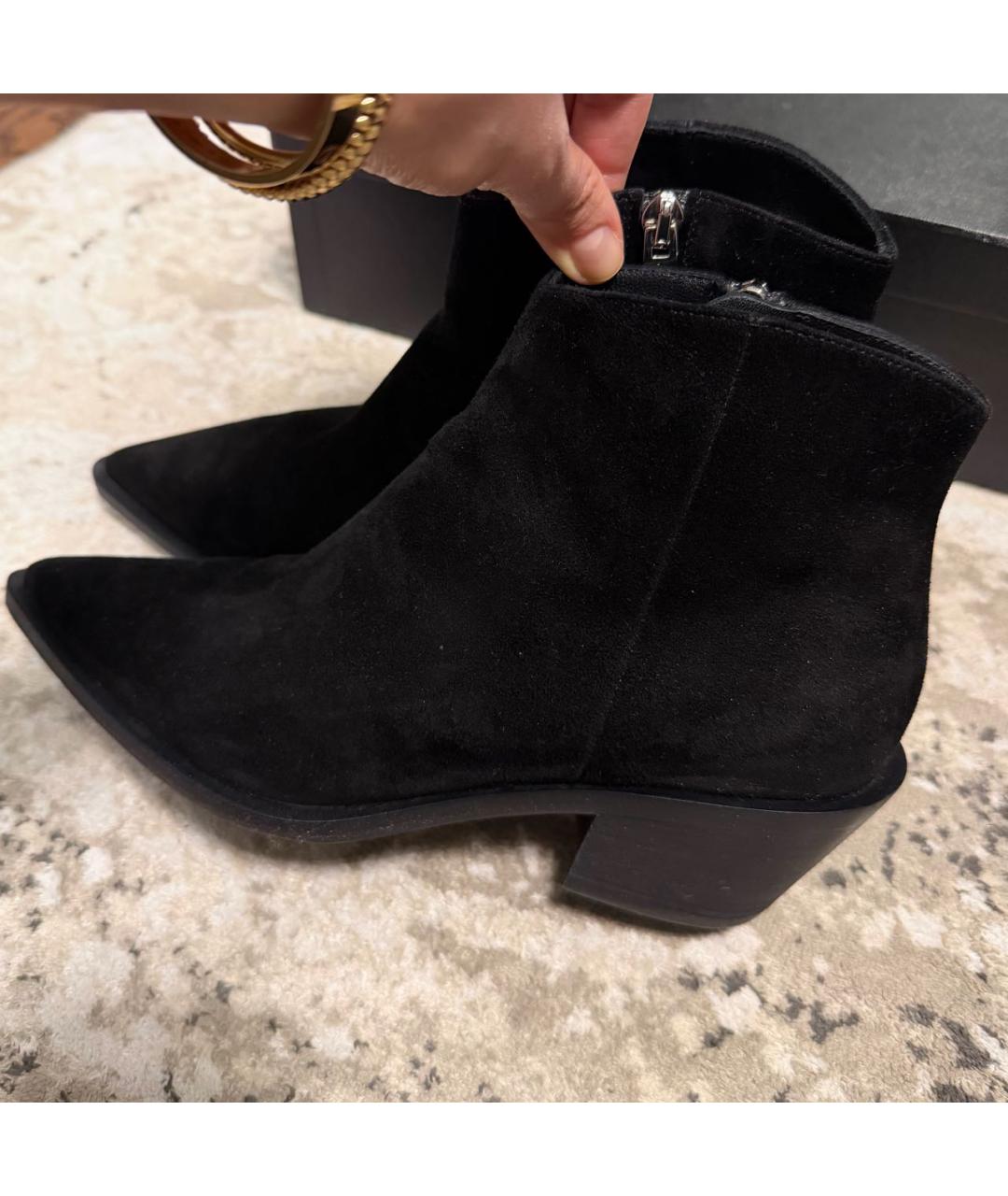 GIANVITO ROSSI Черные замшевые ботильоны, фото 5
