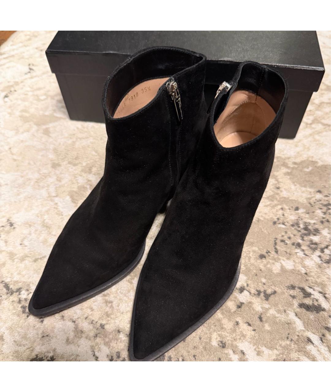 GIANVITO ROSSI Черные замшевые ботильоны, фото 2