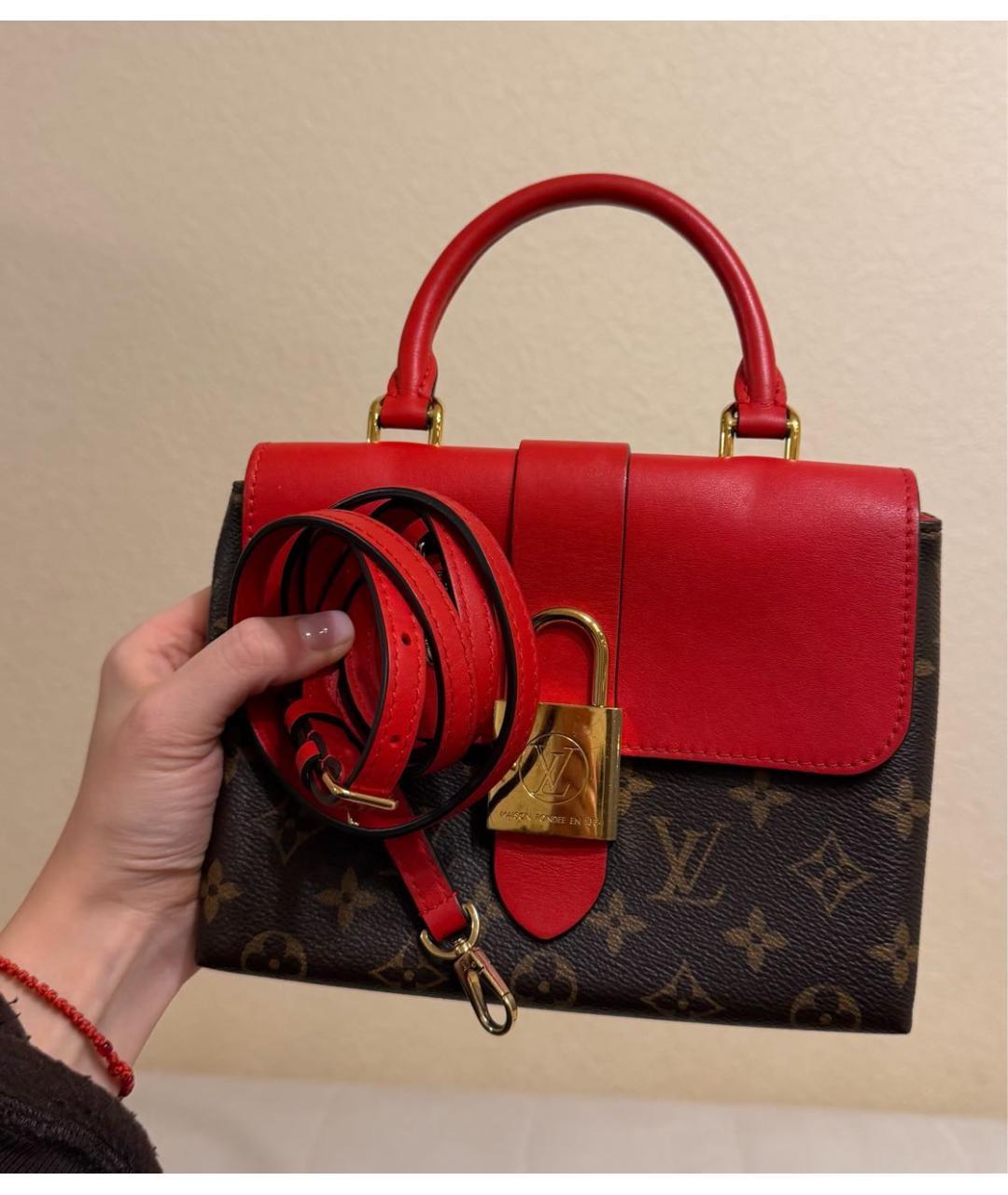 LOUIS VUITTON Красная сумка с короткими ручками, фото 6
