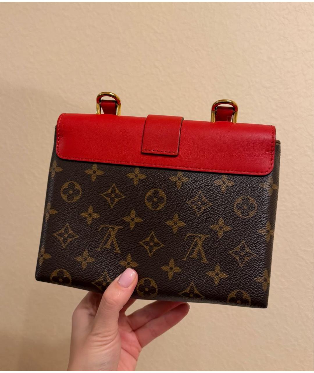 LOUIS VUITTON Красная сумка с короткими ручками, фото 3