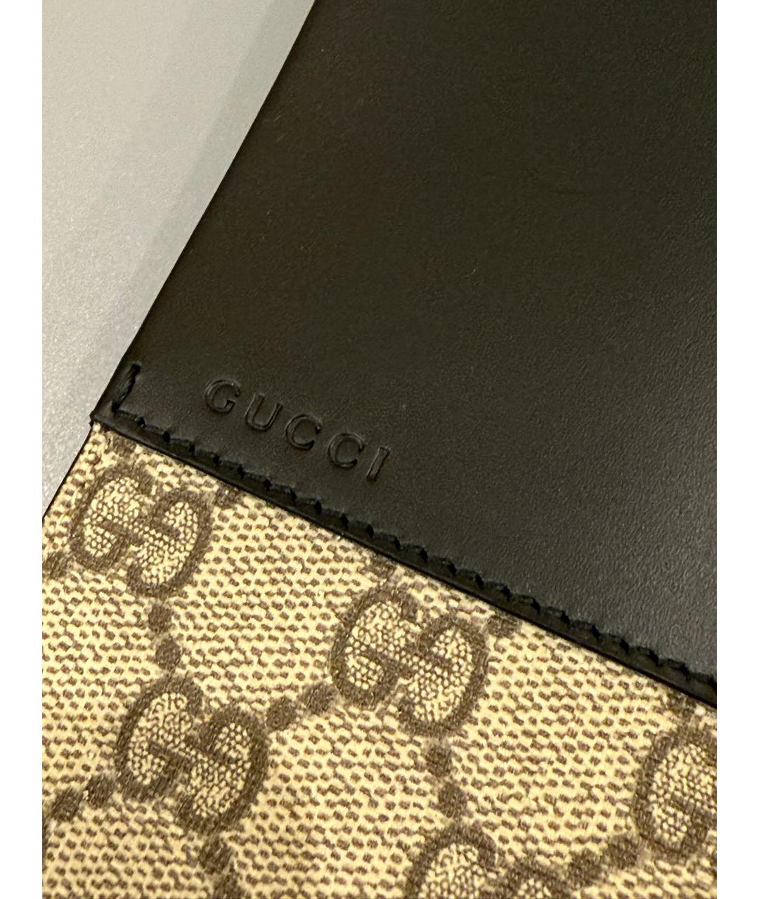 GUCCI Бежевый кожаный кошелек, фото 7