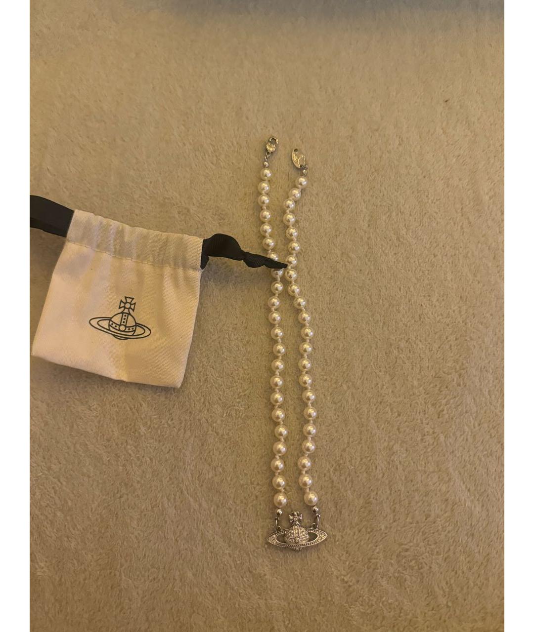 VIVIENNE WESTWOOD Белая жемчужная подвеска, фото 7