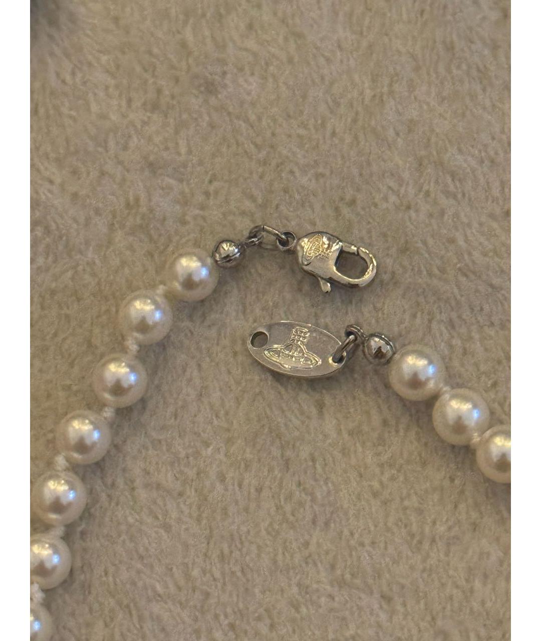 VIVIENNE WESTWOOD Белая жемчужная подвеска, фото 5