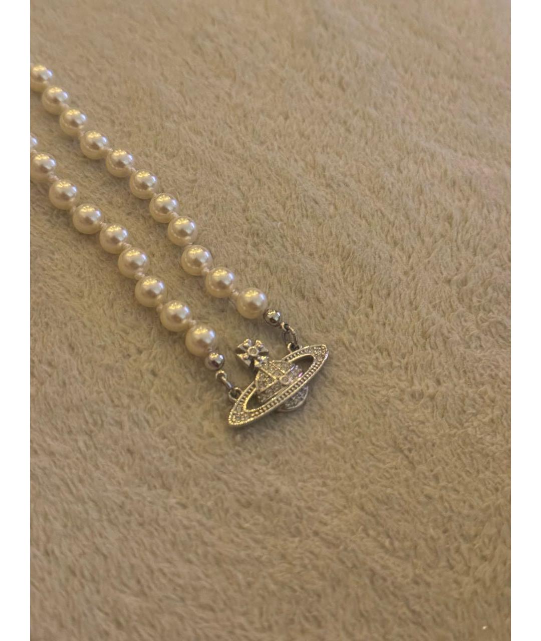 VIVIENNE WESTWOOD Белая жемчужная подвеска, фото 2