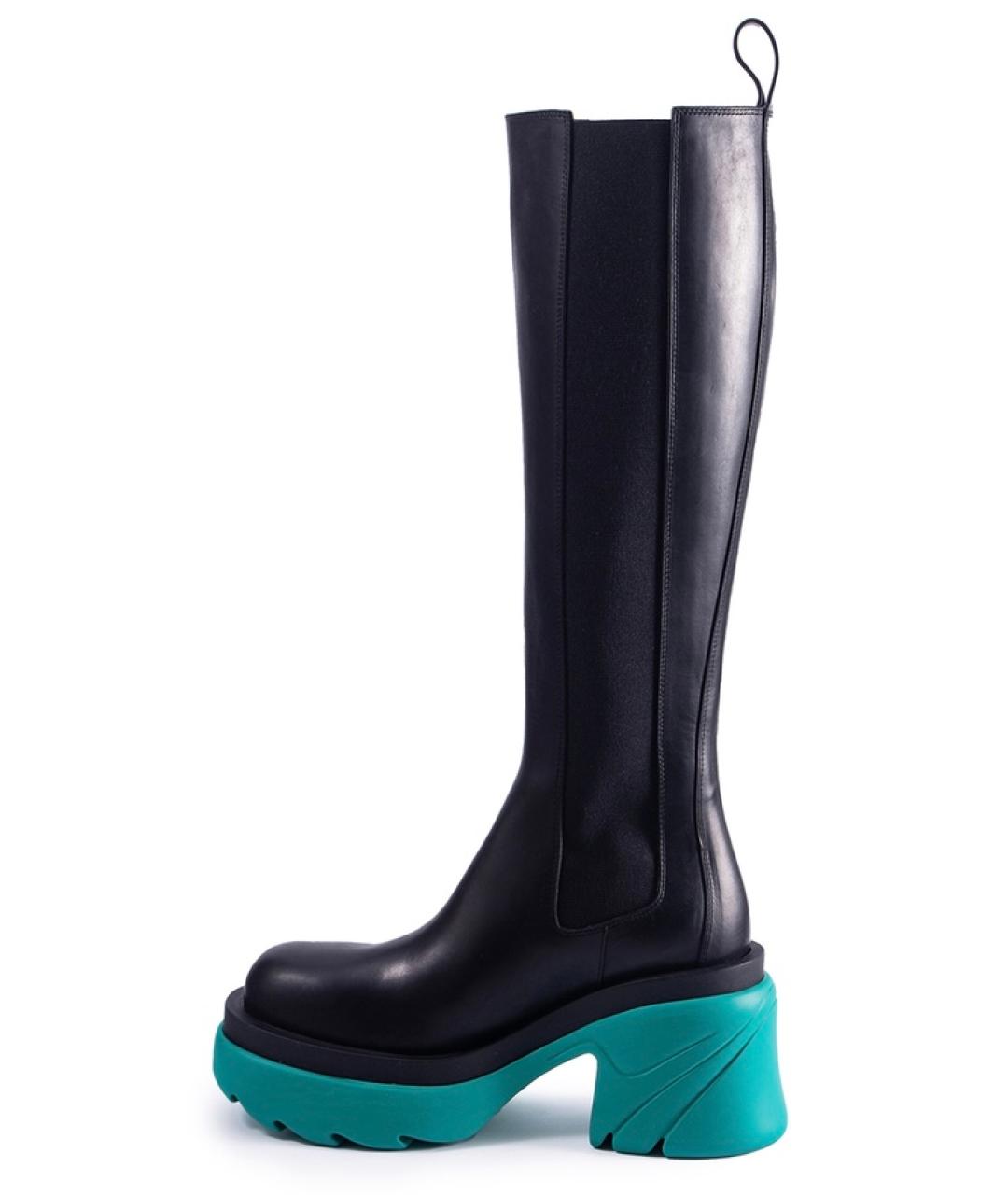 BOTTEGA VENETA Черные кожаные сапоги, фото 4