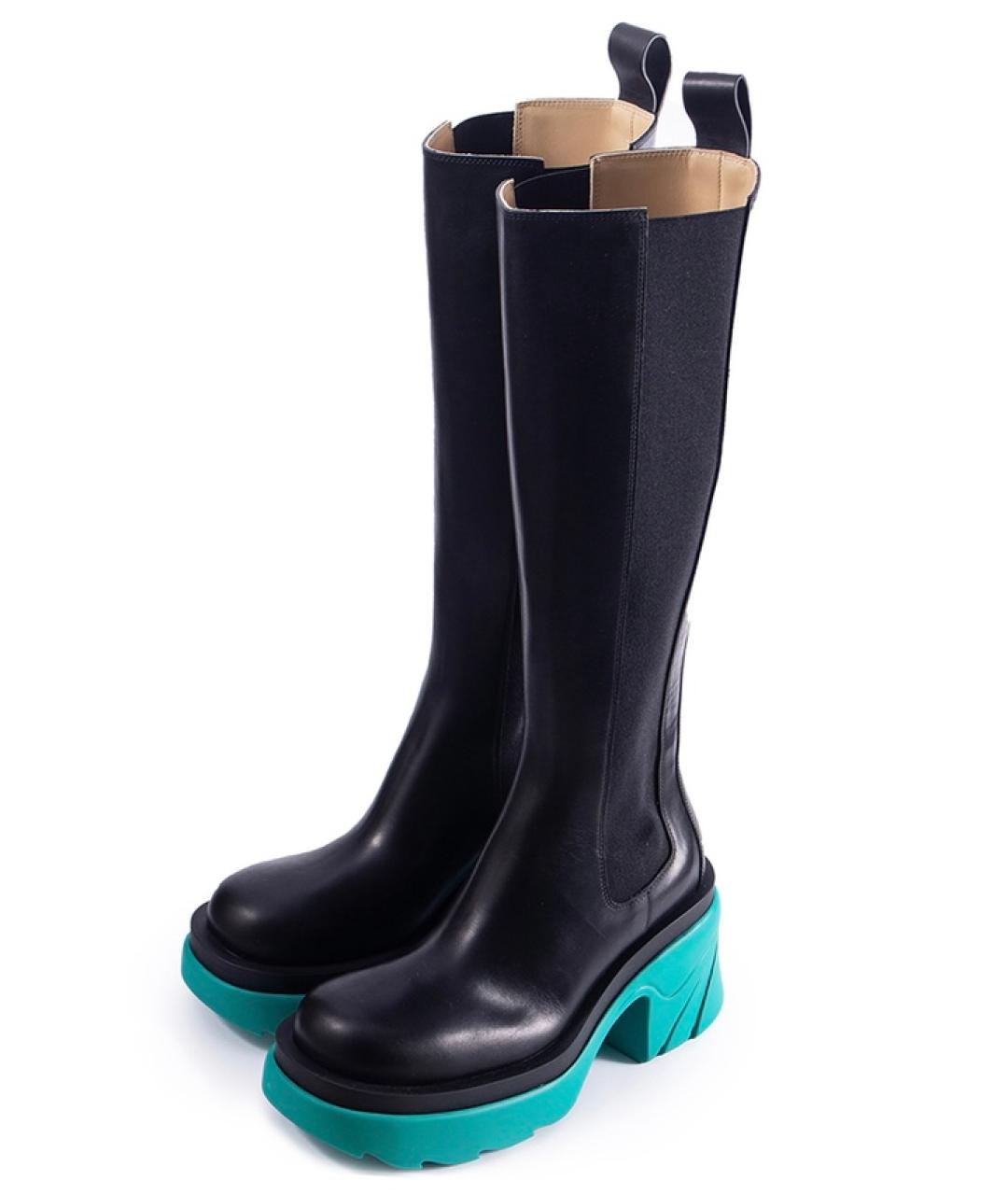 BOTTEGA VENETA Черные кожаные сапоги, фото 2