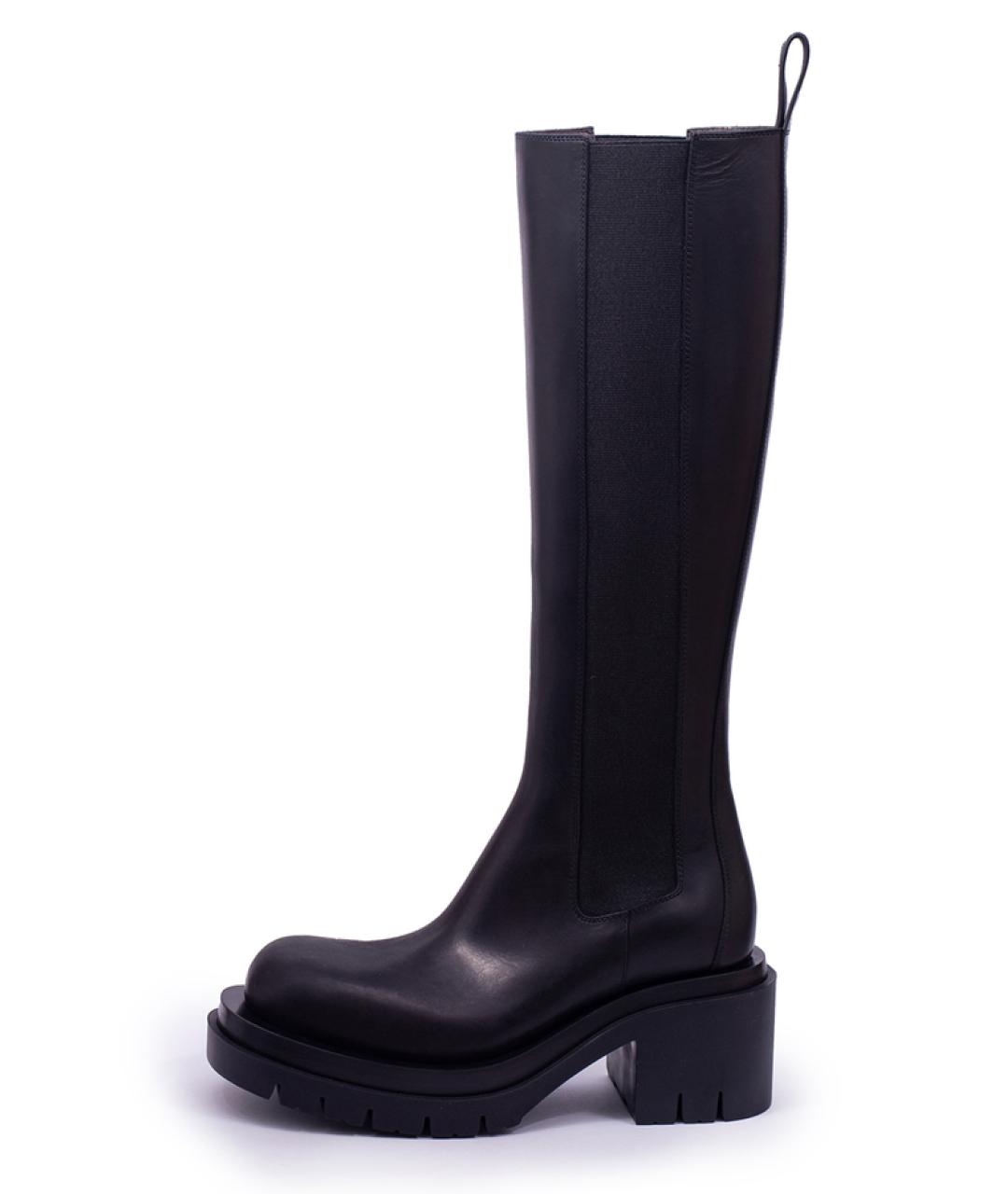 BOTTEGA VENETA Черные кожаные сапоги, фото 5