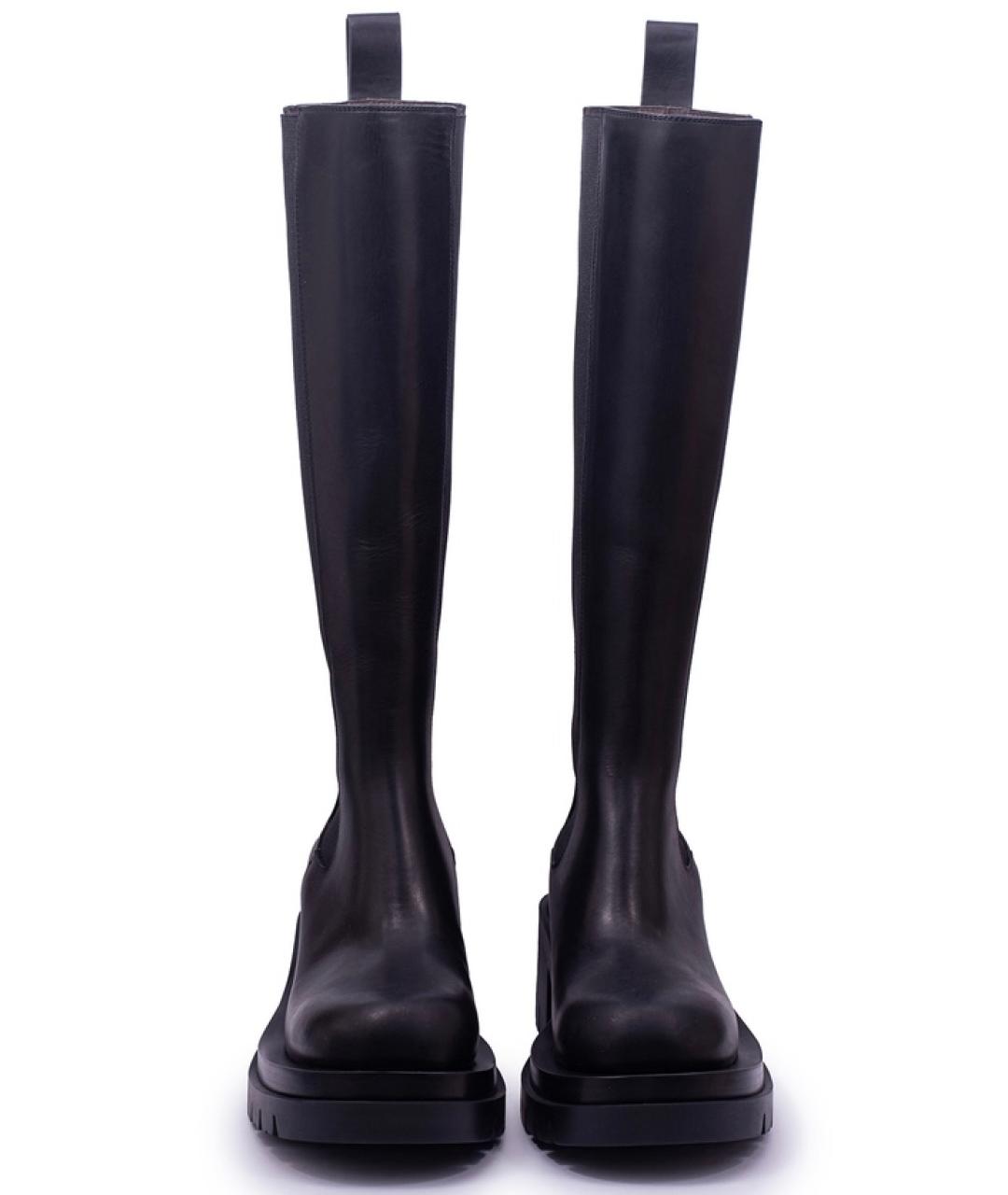 BOTTEGA VENETA Черные кожаные сапоги, фото 3