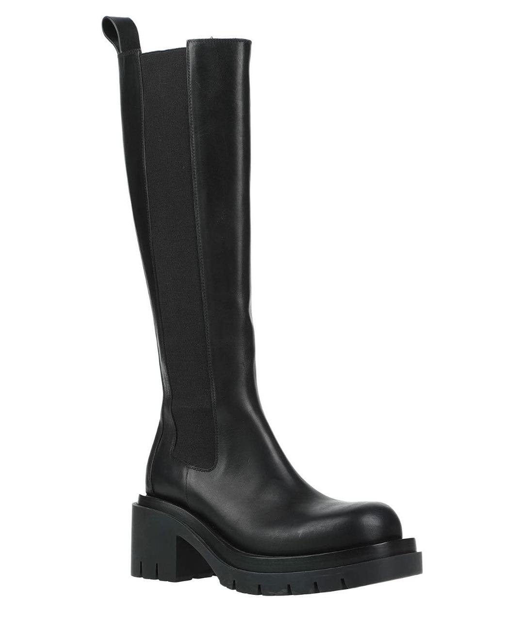 BOTTEGA VENETA Черные кожаные сапоги, фото 6