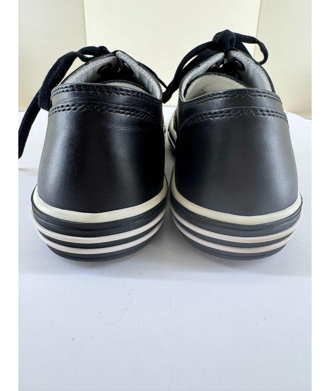 CHANEL Черные кожаные кеды, фото 4