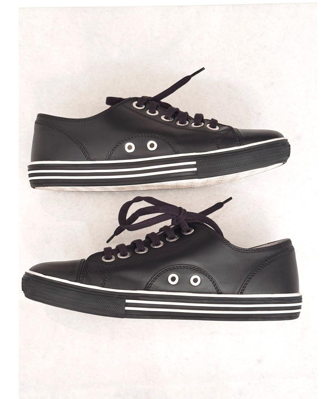 CHANEL Черные кожаные кеды, фото 6