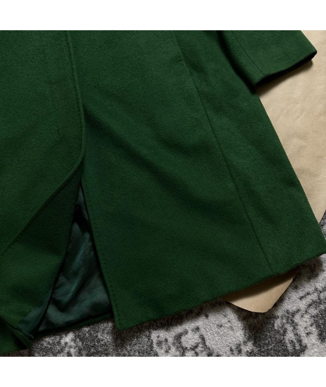 MAX MARA STUDIO Зеленые кашемировое пальто, фото 2