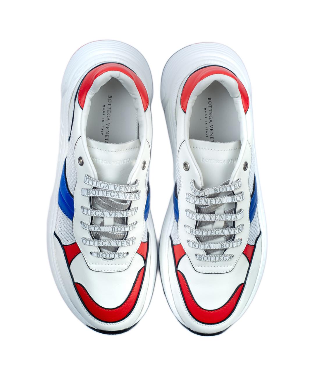 BOTTEGA VENETA Белые кожаные кроссовки, фото 3