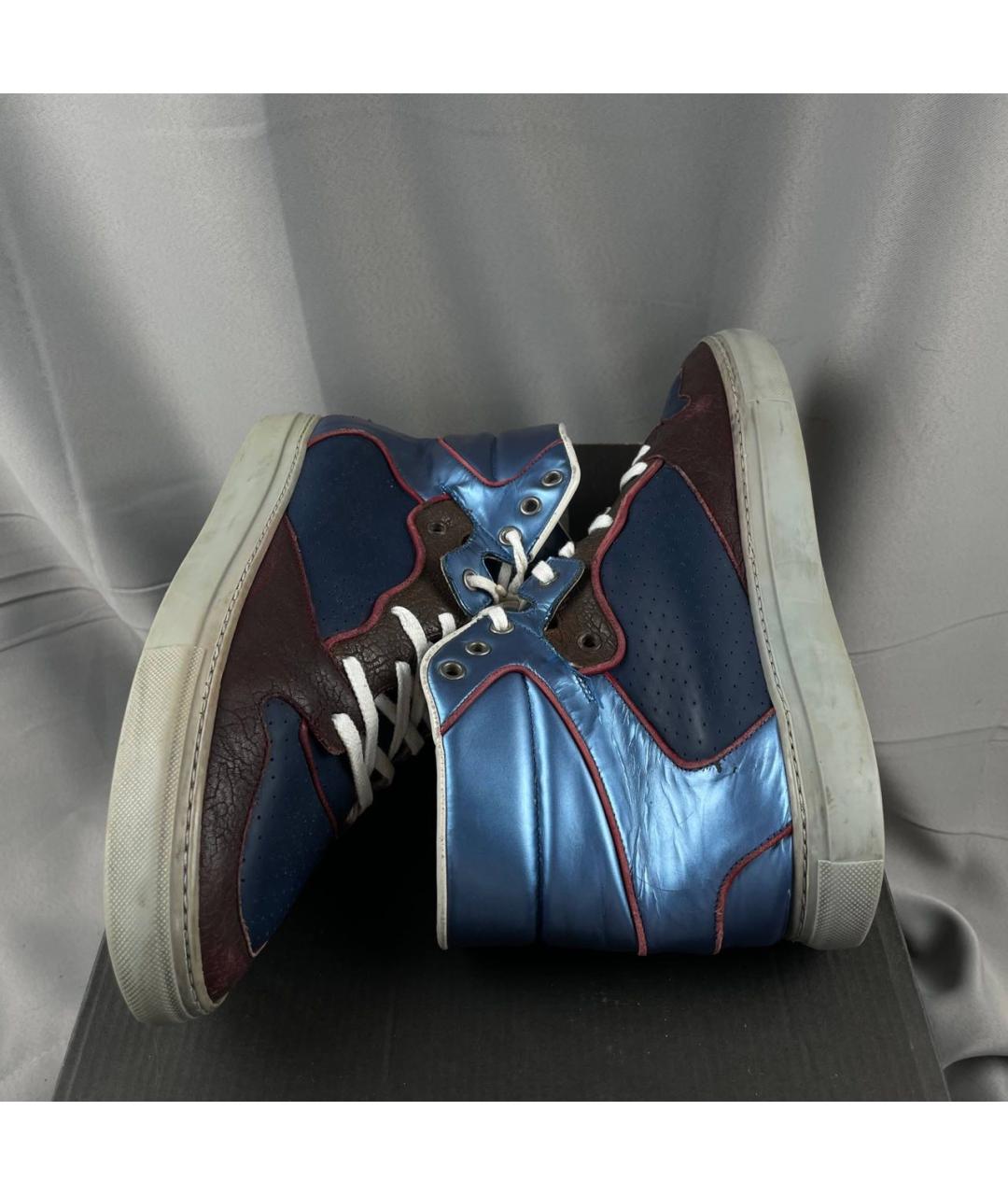 BALENCIAGA Мульти кожаные высокие кроссовки / кеды, фото 3