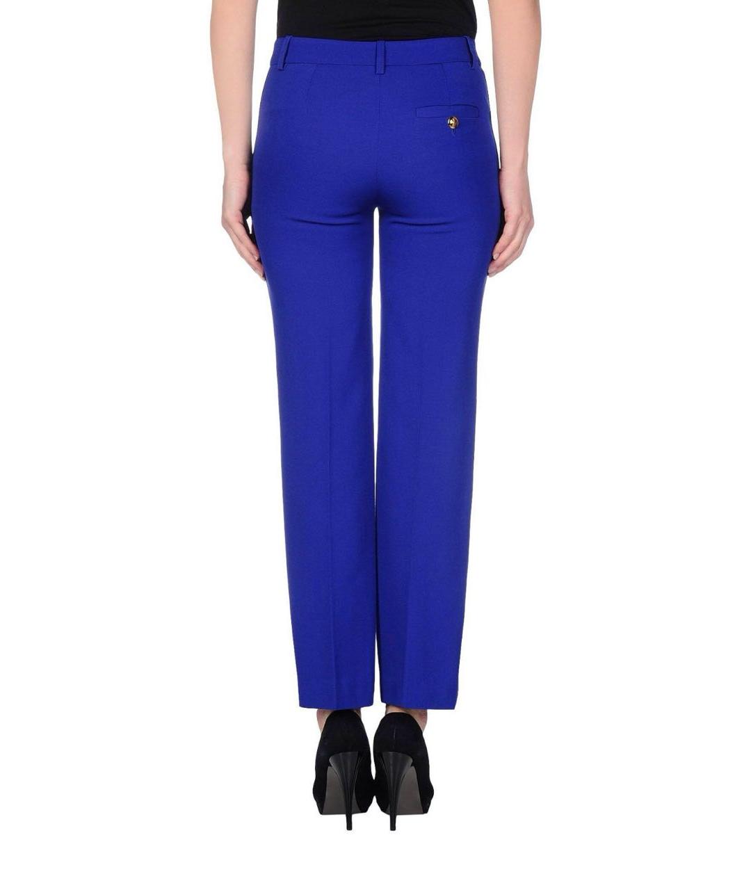 EMILIO PUCCI Фиолетовые шерстяные прямые брюки, фото 7