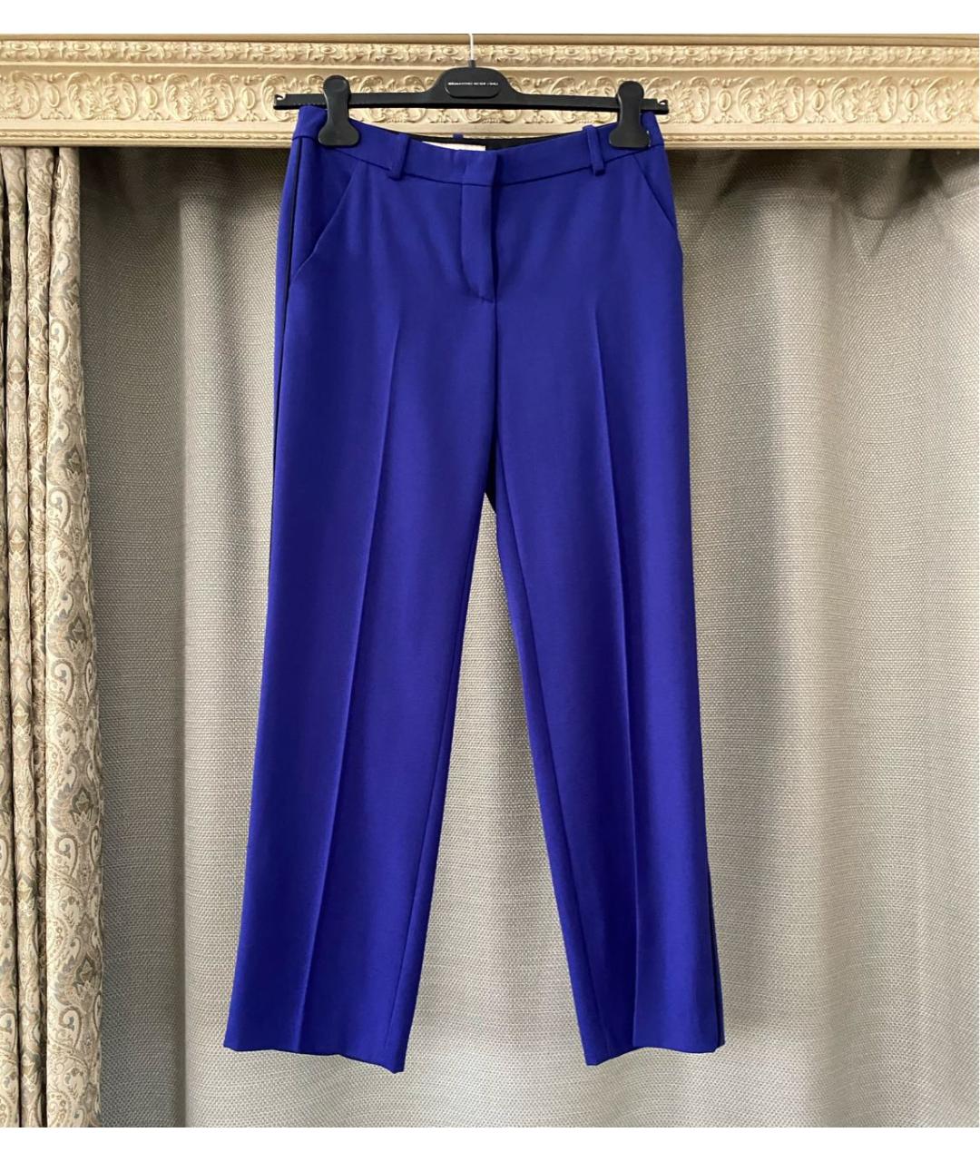 EMILIO PUCCI Фиолетовые шерстяные прямые брюки, фото 2