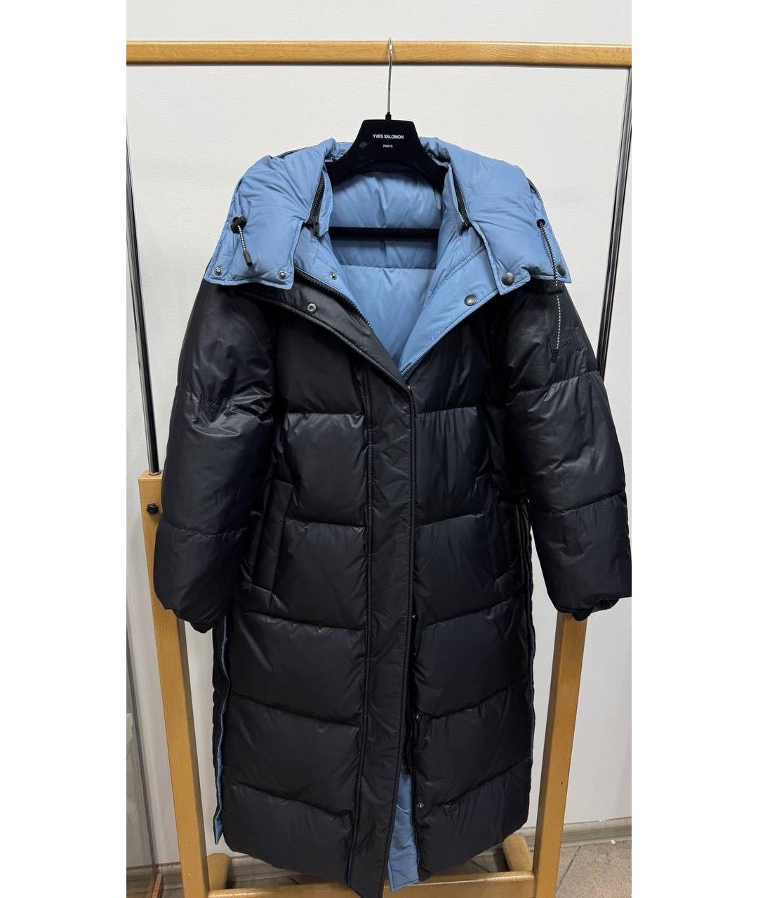 ARMY YVES SALOMON Синяя полиэстеровая куртка, фото 4