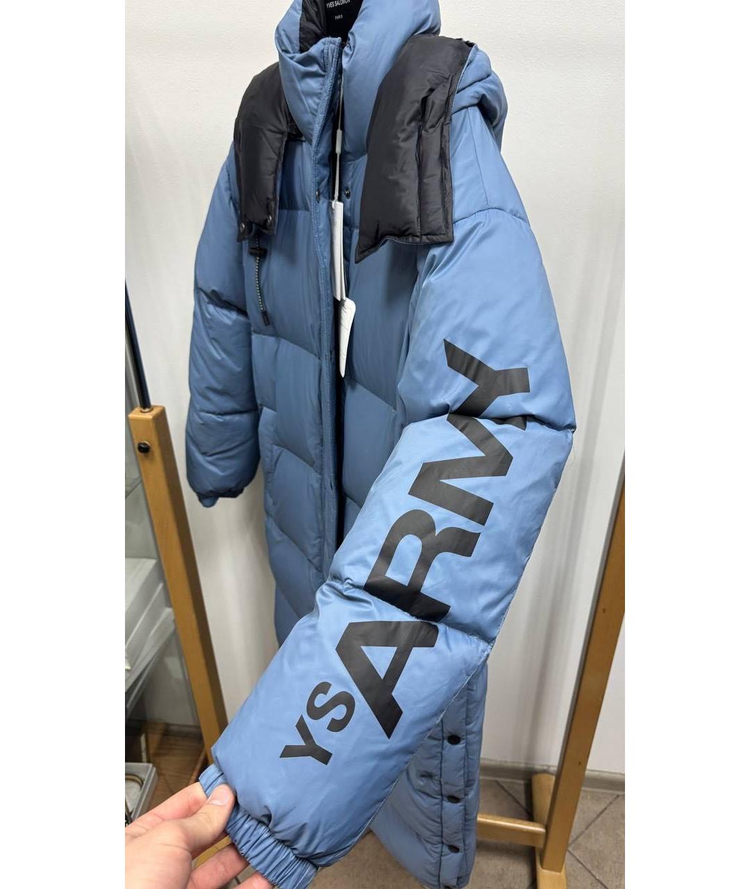 ARMY YVES SALOMON Синяя полиэстеровая куртка, фото 2