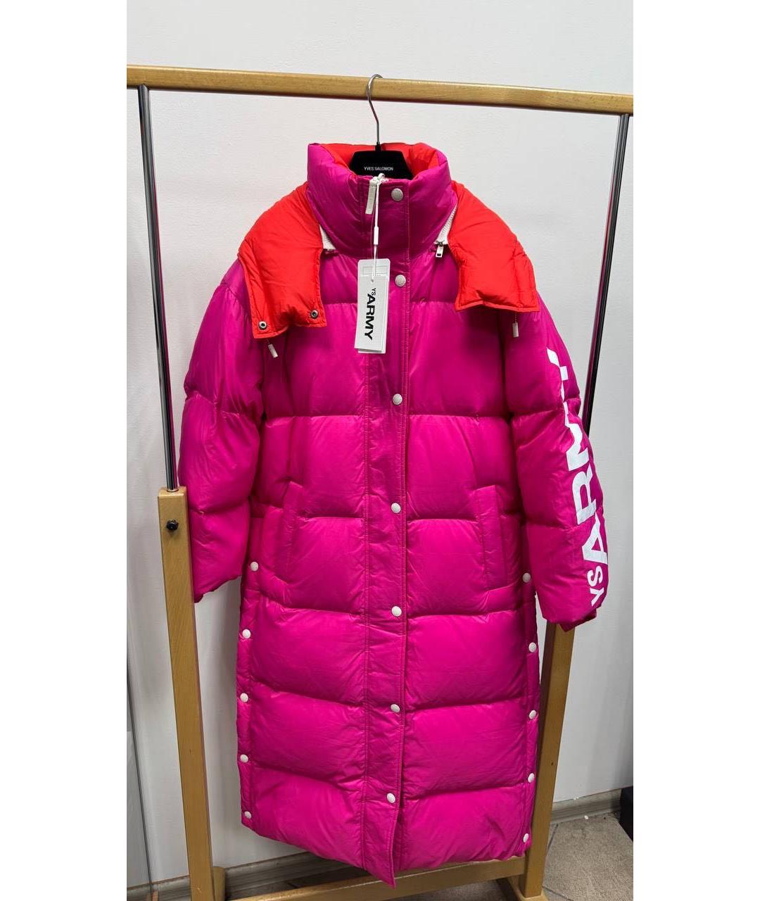 ARMY YVES SALOMON Фуксия полиэстеровая куртка, фото 8