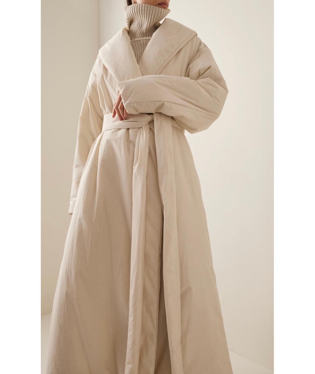 THE ROW Белое полиамидовое пальто, фото 5