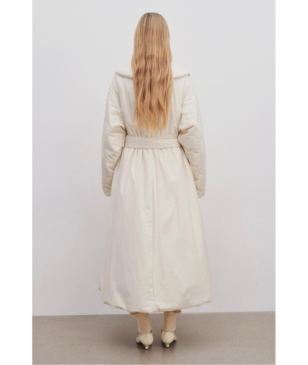 THE ROW Белое полиамидовое пальто, фото 9