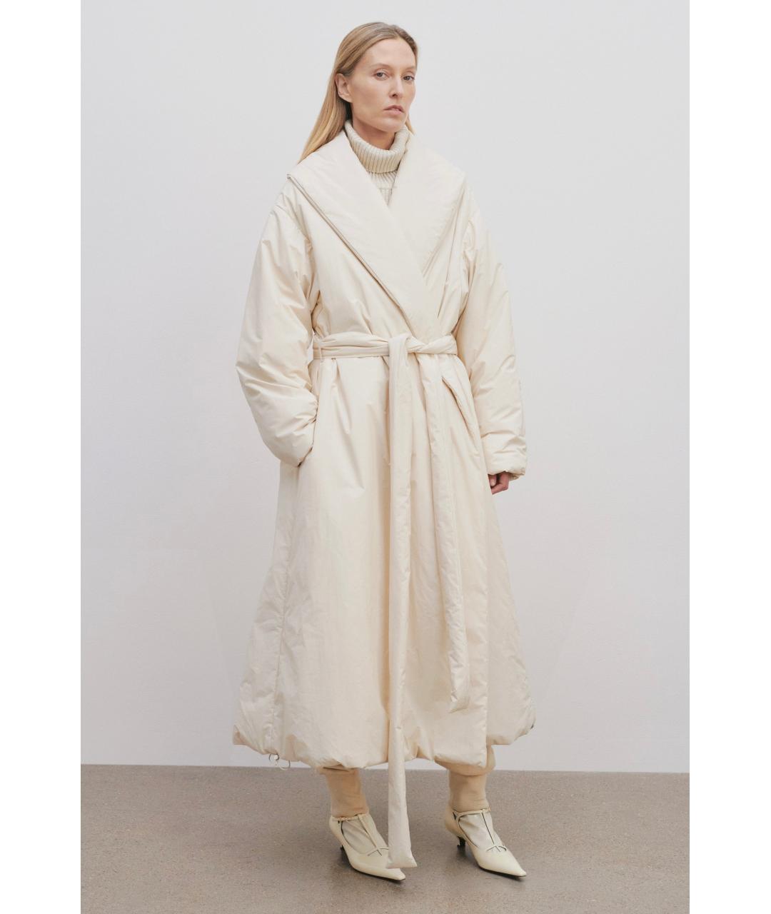 THE ROW Белое полиамидовое пальто, фото 8