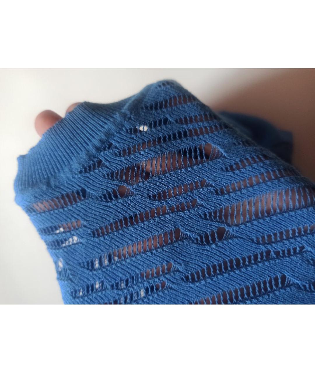 KENZO Голубой шерстяной джемпер / свитер, фото 6