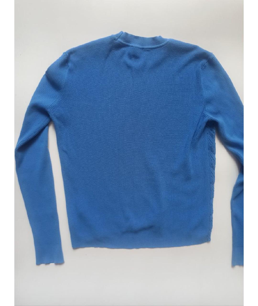 KENZO Голубой шерстяной джемпер / свитер, фото 3