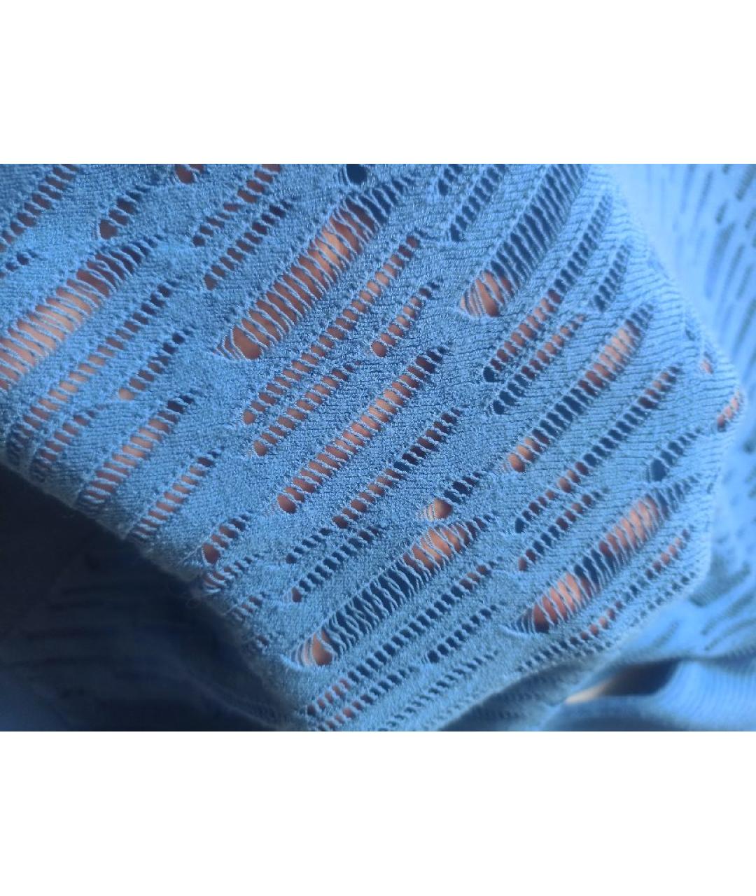 KENZO Голубой шерстяной джемпер / свитер, фото 7