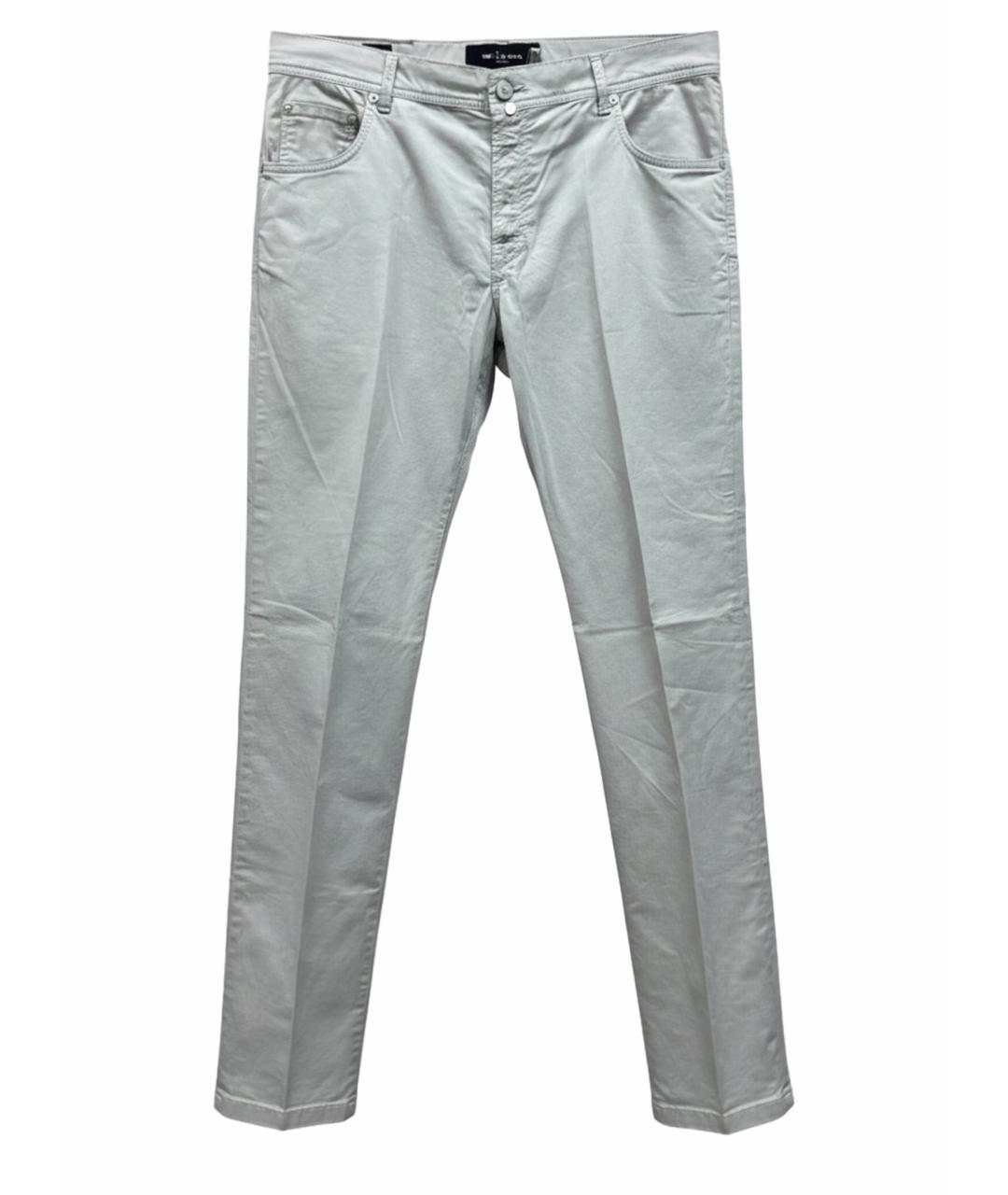 KITON Серые хлопковые классические брюки, фото 1