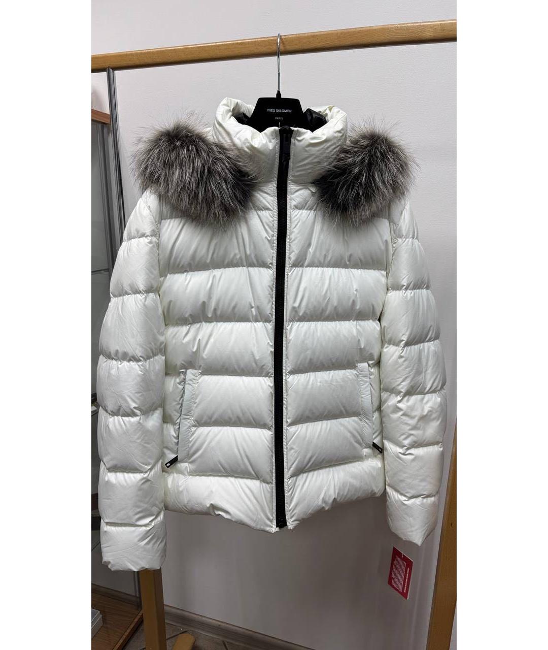 YVES SALOMON Белая полиэстеровая куртка, фото 6
