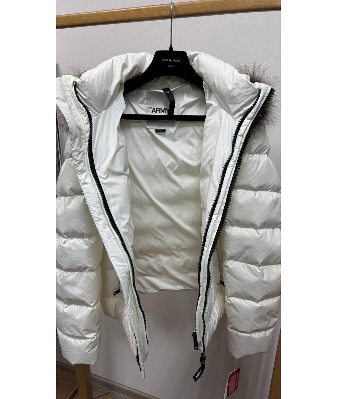 YVES SALOMON Белая полиэстеровая куртка, фото 4
