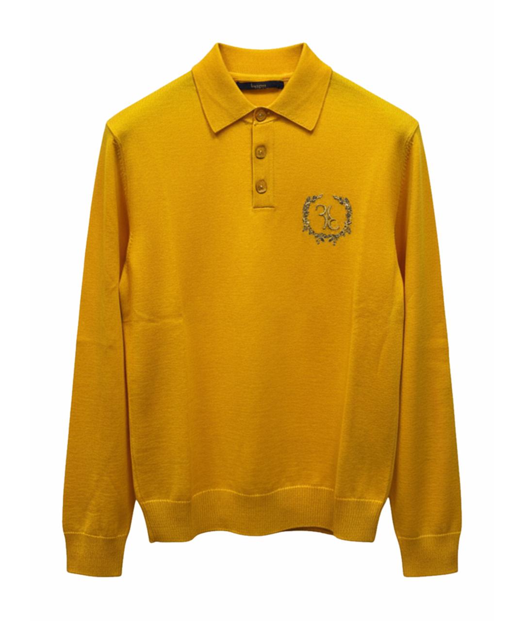 BILLIONAIRE Желтое хлопковое поло с длинным рукавом, фото 1