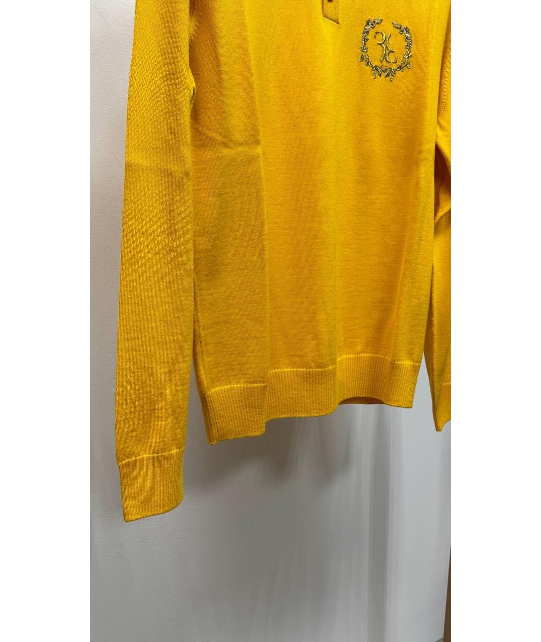 BILLIONAIRE Желтое хлопковое поло с длинным рукавом, фото 2