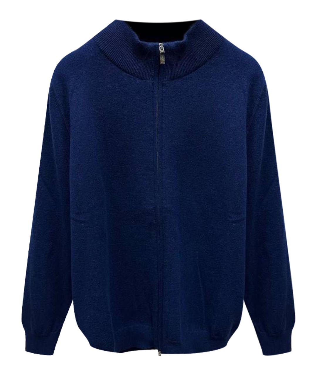 SVEVO Темно-синий кашемировый кардиган, фото 1