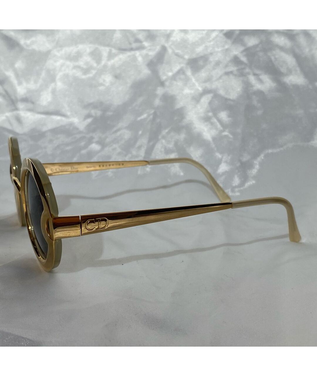 CHRISTIAN DIOR Золотые металлические солнцезащитные очки, фото 2